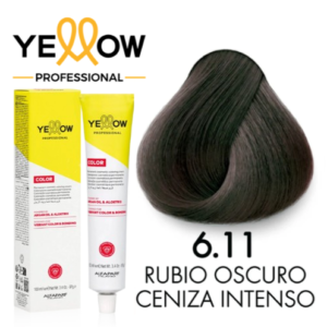 TINTE YELLOW 6.11 RUBIO OSCUROCENIZO INTENSO 100 ML