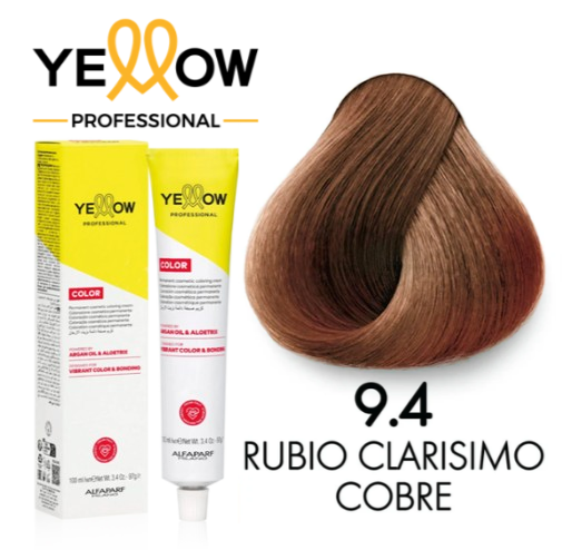 TINTE YELLOW 9.4 RUBIO CLARISIMO COBRE 100 ML