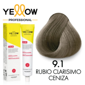 TINTE YELLOW 9.1 RUBIO CLARISIMO CENIZO 100 ML