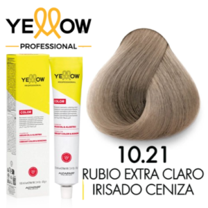 TINTE YELLOW 10.21 RUBIO EXTRA CLARO IRIZADO CENIZO 100 ML