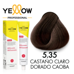 TINTE YELLOW 5.35 CASTAÑO CLARO DORADO CAOBA 100 ML