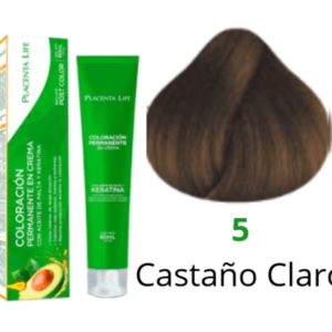 TINTE PLACENTA LIFE 5 CASTAÑO CLARO 60 ML