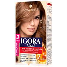 TINTE IGORA VITAL 7.1 RUBIO MEDIANO CENIZO 2 TUBOS