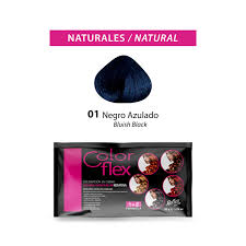 TINTE COLOR FLEX 01 NEGRO AZULADO 1 SACHET 50 GR