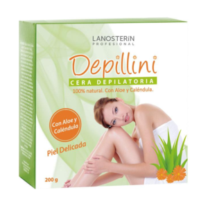 CERA DEPILATORIA 200GR CON ALOE VERA DEPILLINI LANOSTERIN