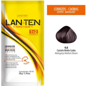 TINTE LANTEN 4.6M CASTAÑO MEDIO CAOBA 50 GR 1 SACHET LANOSTERIN