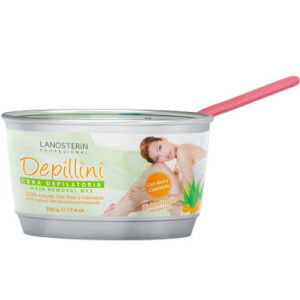 OLLA CERA DEPILATORIA 200GR CON ALOE VERA DEPILLINI LANOSTERIN