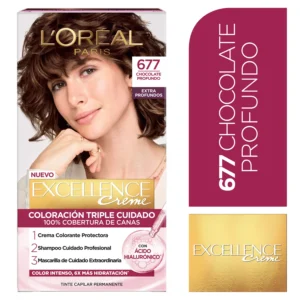 TINTE LOREAL EXCELLENCE 677 CHOCOLATE PROFUNDO KIT