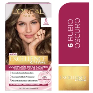 TINTE LOREAL EXCELLENCE 6 RUBIO OSCURO KIT