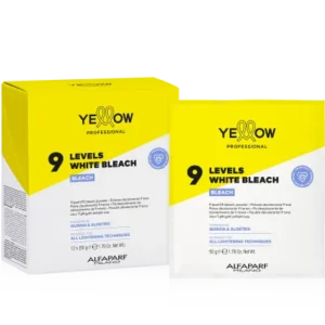 POLVO DECOLORANTE 9 NIVELES 50 GR CAJA X12 SACHETS YELLOW ALFAPARF