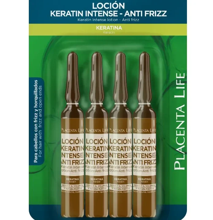 LOCION KERATIN ANTI FRIZZ X4 AMPOLLAS PLACENTA LIFE
