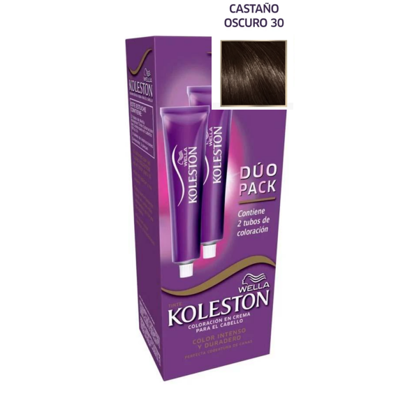 TINTE KOLESTON 30 CASTAÑO OSCURO 2 TUBOS