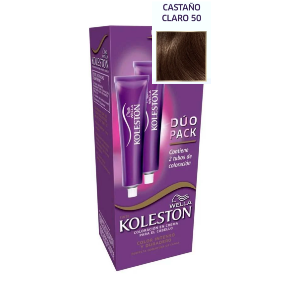 TINTE KOLESTON 50 CASTAÑO CLARO 2 TUBOS