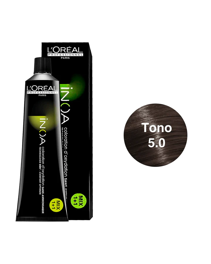 TINTE INOA SIN AMONIACO 5.0 CASTAÑO CLARO