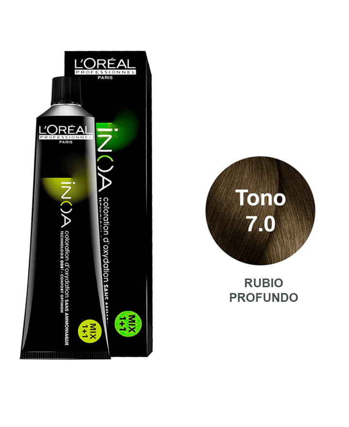 TINTE INOA SIN AMONIACO 7.0 RUBIO PROFUNDO
