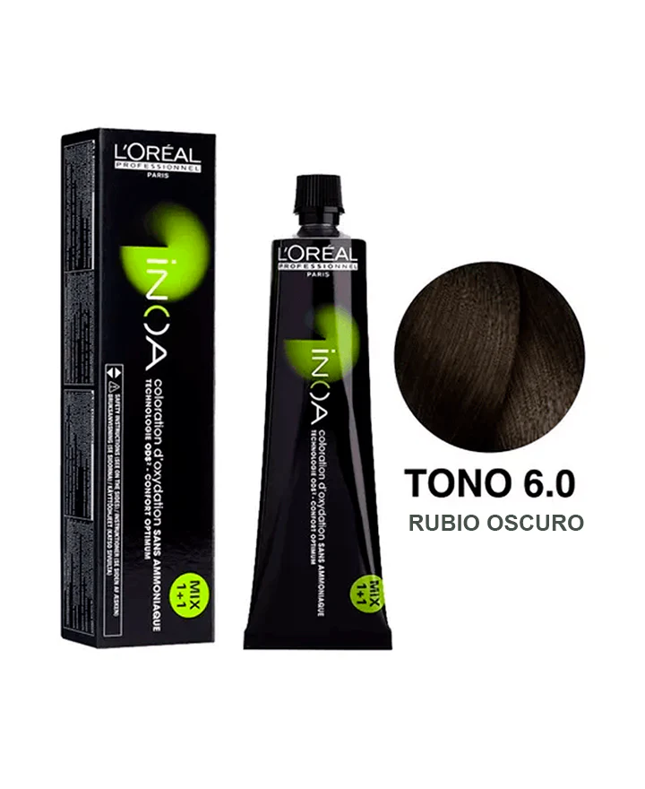 TINTE INOA SIN AMONIACO 6.0 RUBIO OSCURO