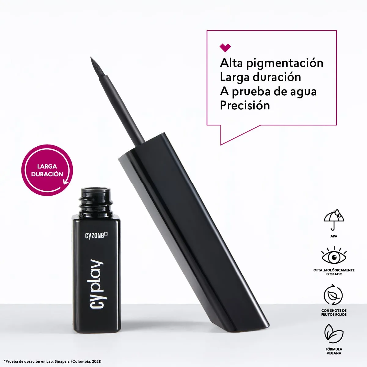 DELINEADOR LIQUIDO PINCEL NEGRO CYPLAY - Imagen 3