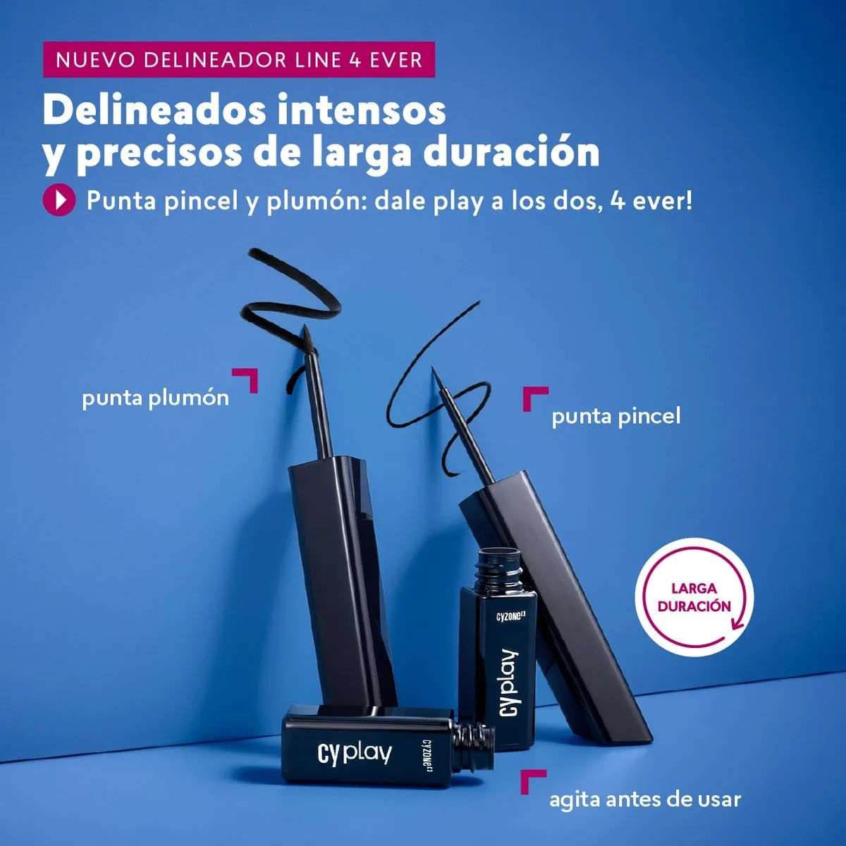 DELINEADOR LIQUIDO PINCEL NEGRO CYPLAY - Imagen 2