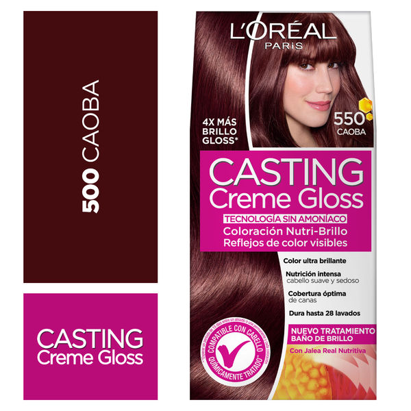 TINTE CASTING CREME GLOSS 550 CAOBA LOREAL SIN AMONIACO