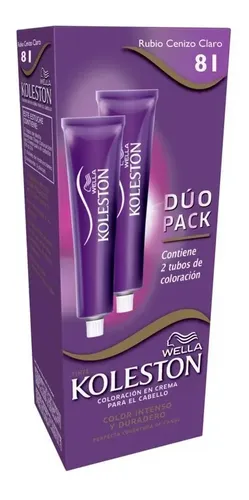 TINTE KOLESTON 81 RUBIO CENIZO CLARO 2 TUBOS