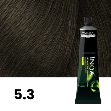 TINTE INOA SIN AMONIACO 5.3 CASTAÑO CLARO DORADO