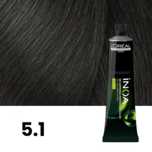TINTE INOA SIN AMONIACO 5.1 CASTAÑO CLARO CENIZO