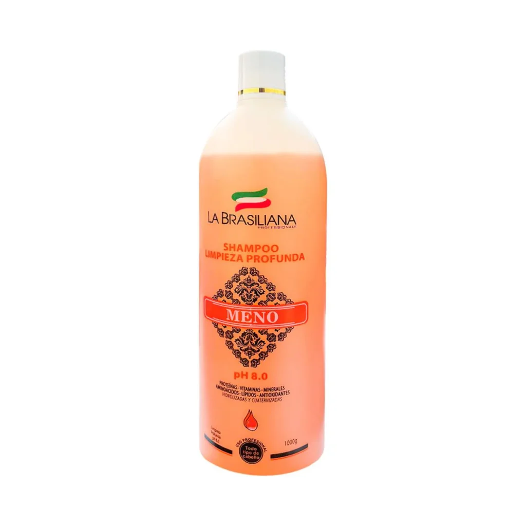 SHAMPOO LIMPIEZA PROFUNDA MENO 1 LITRO PH 8.0 LA BRASILIANA