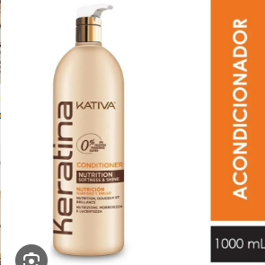 KERATINA ACONDICIONADOR SIN SAL 1 LITRO KATIVA