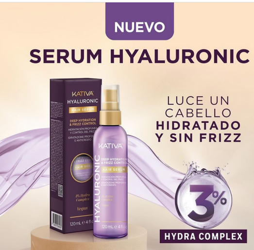 HYALURONIC SERUM HIDRATACION ANTI FRIZZ 120 ML KATIVA