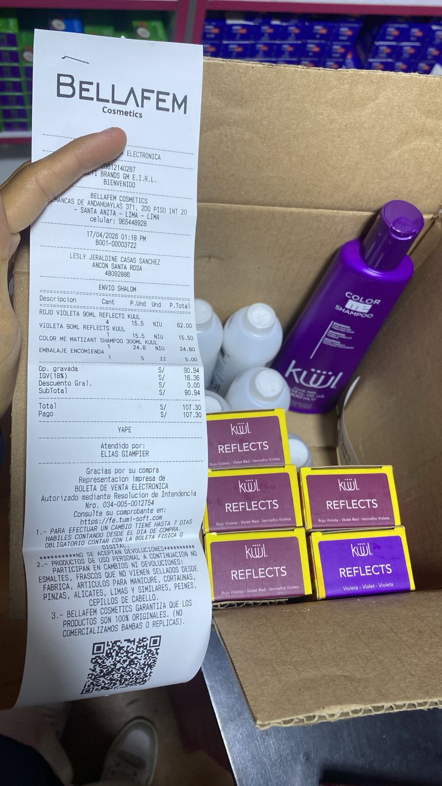 Pedido entregado en Surco