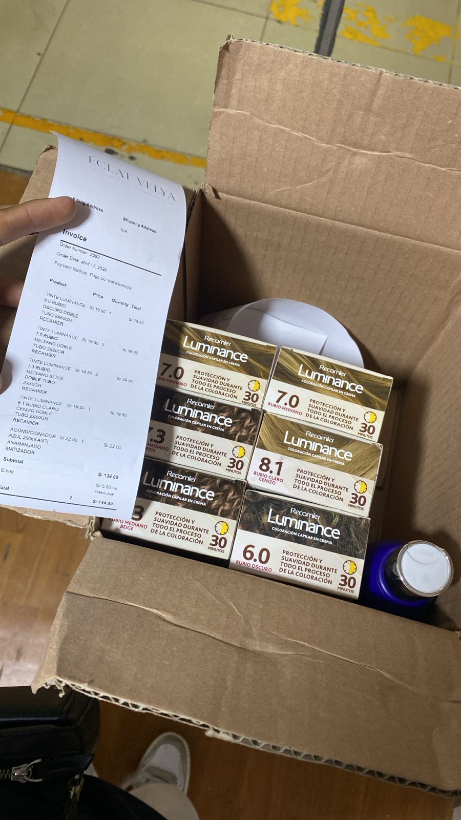 Pedido entregado en San borja