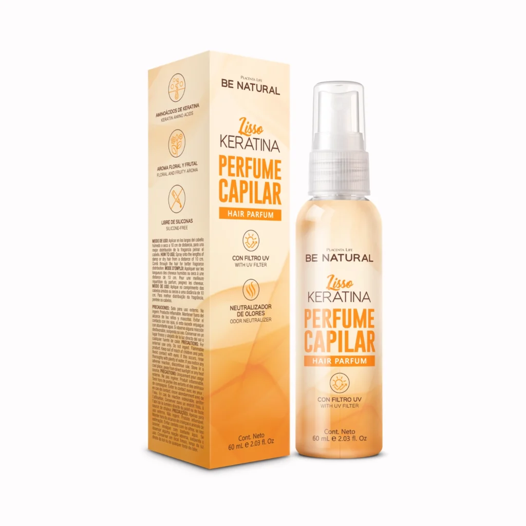 LISSO KERATINA PERFUME CAPILAR 60ML BE NATURAL PLACENTA LIFE