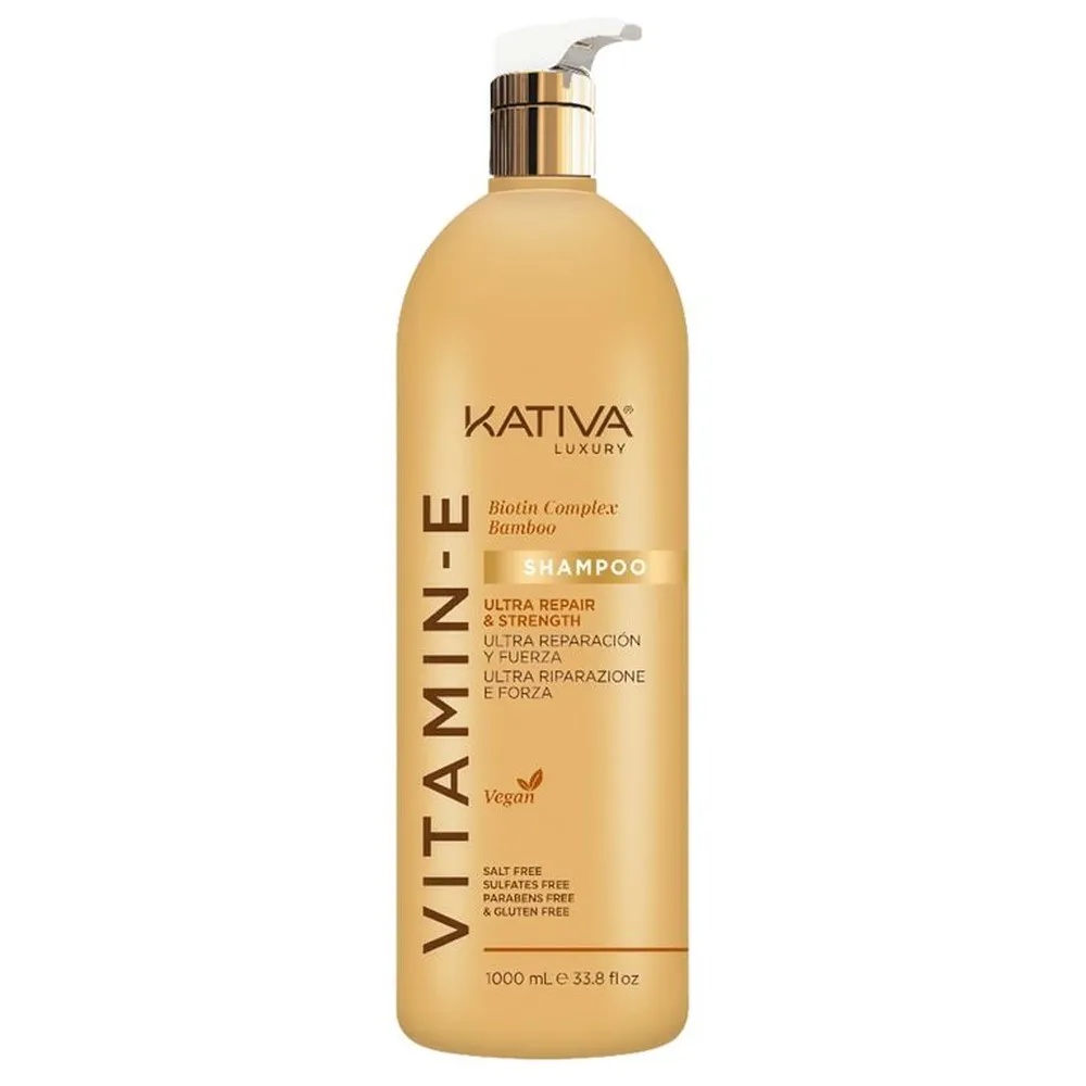 VITAMINA E SHAMPOO BIOTIN REPARACION FUERZA SIN SAL 1 LITRO KATIVA