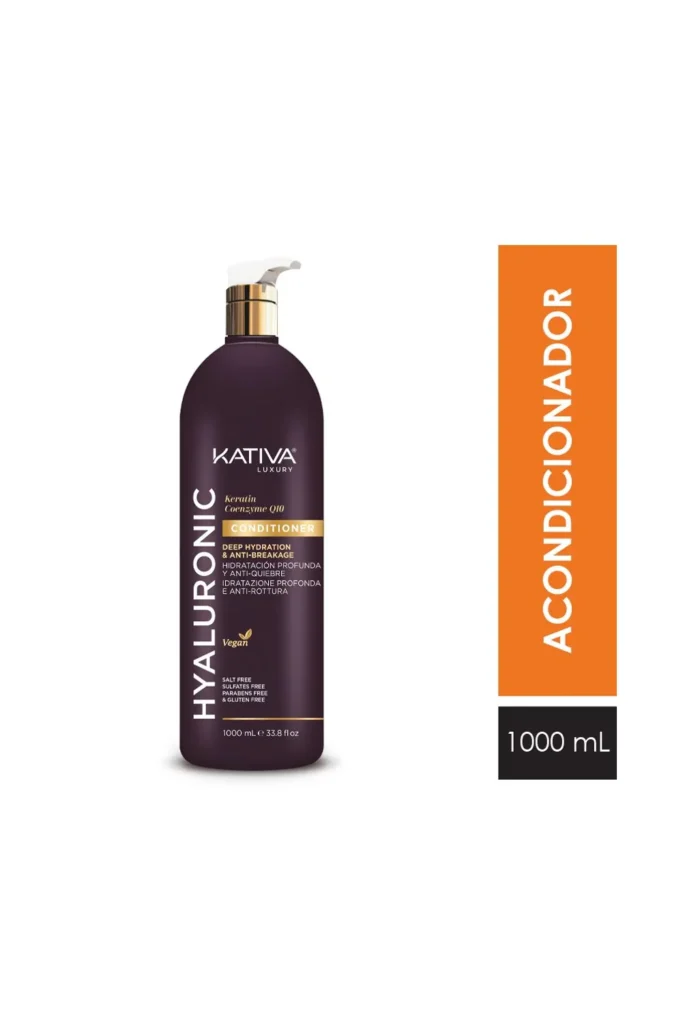 HYALURONIC ACONDICIONADOR HIDRATANCION ANTI QUIEBRE SIN SAL 1 LITRO KATIVA